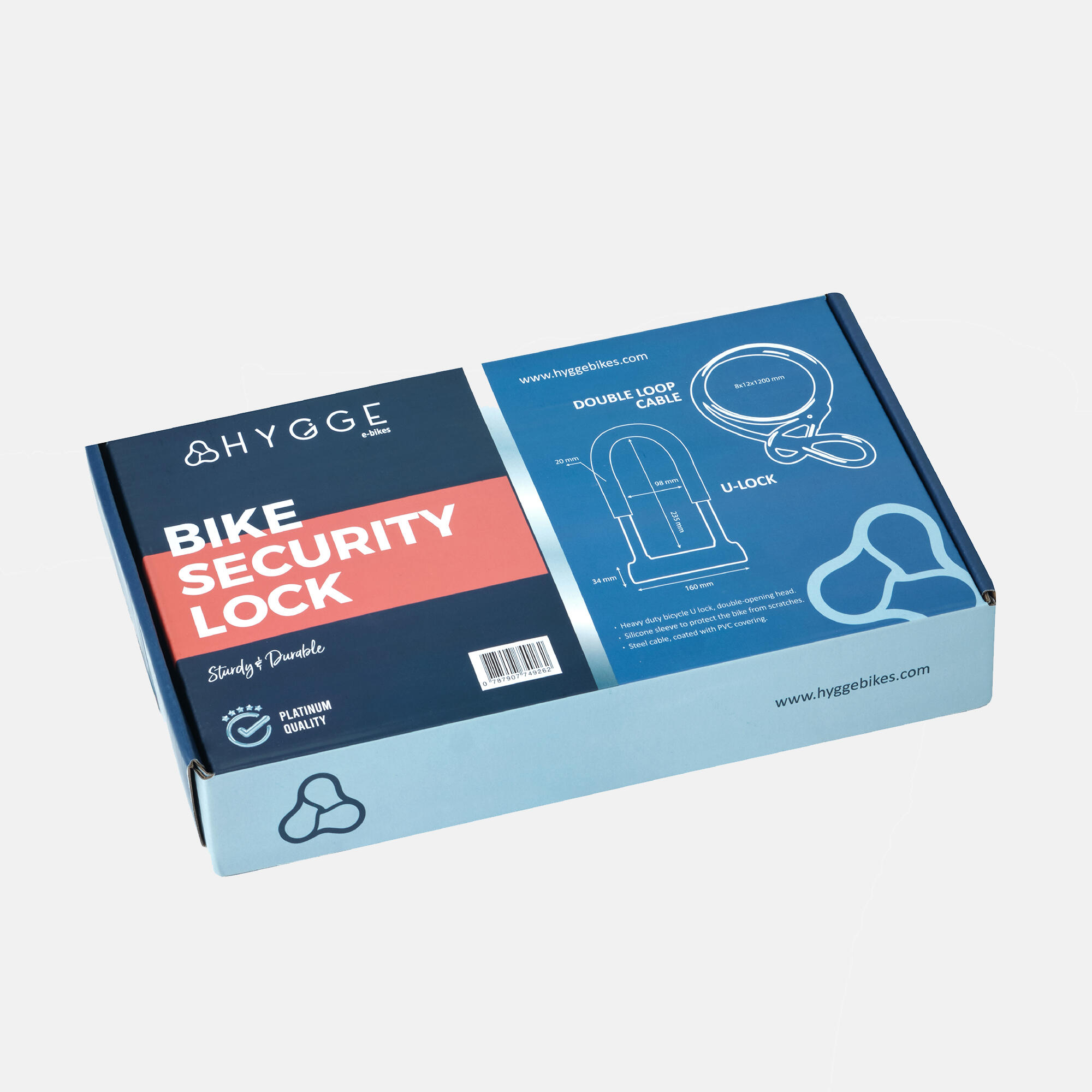 Lucchetto a U con cavo – Alta sicurezza per e-bike & biciclette 5/7