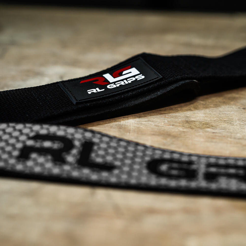 Straps Gym para Levantamiento de Pesas RL GRIPS Gris con Grip Antideslizante 6/7