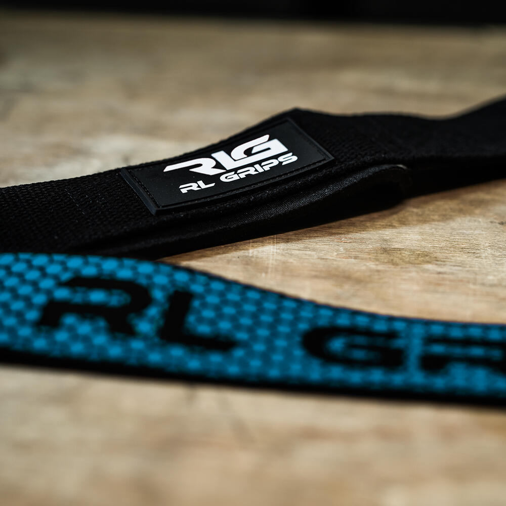 Straps Gym para Levantamiento de Pesas RL GRIPS Azul con Grip Antideslizante 6/7
