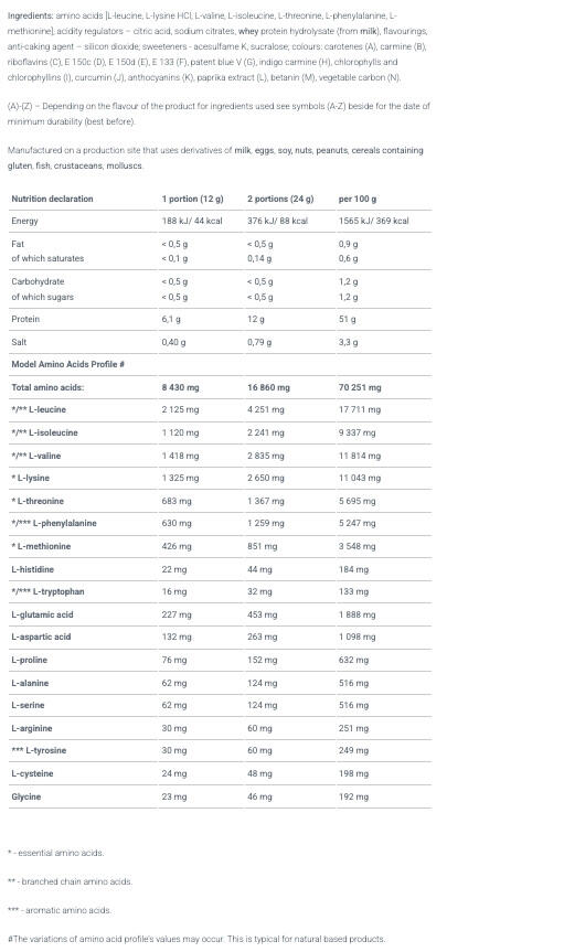 Acides aminés essentiels - Amino EAA Xplode Powder - Orange 520g 3/3