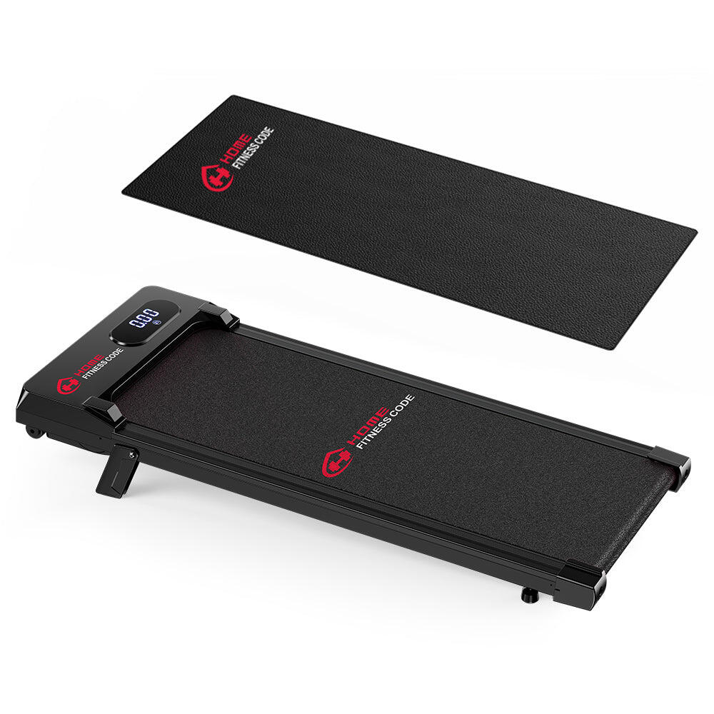Homefitnesscode - Tapis De Marche Compact 1-6 Km/h Avec Pente Manuelle 5% - Tapis De Course - Noir - Taille Unique - Decathlon