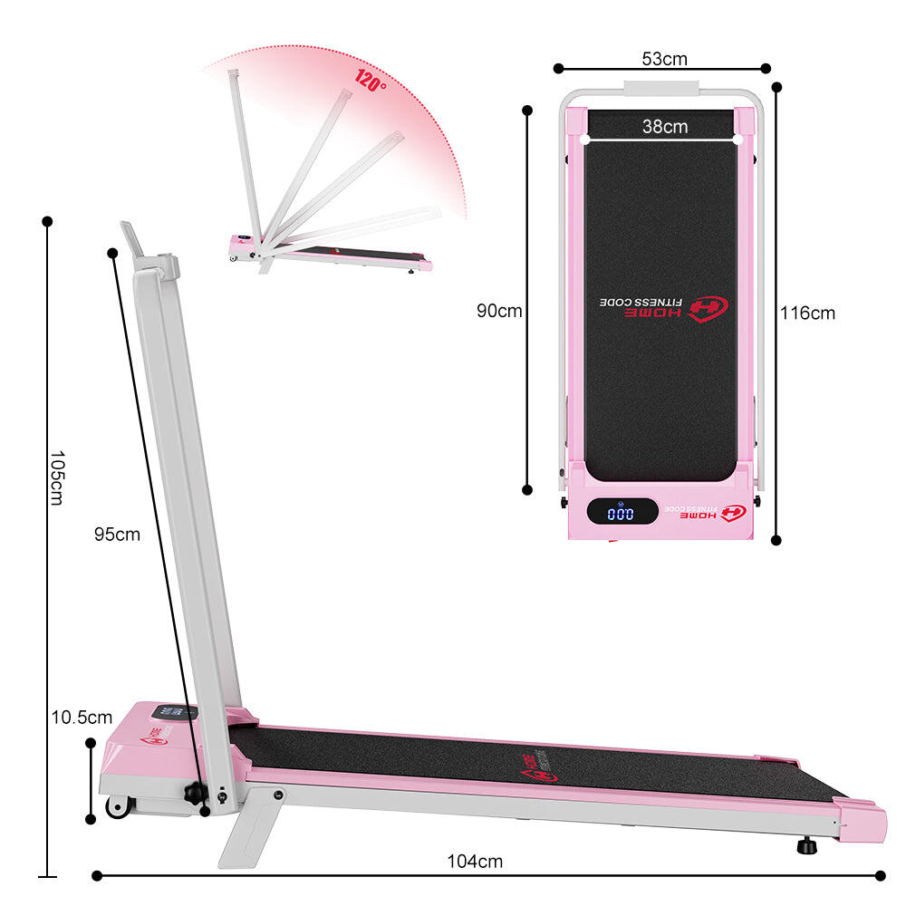 Tapis de marche pliable, vitesse 1-6 km/h, inclinaison manuelle 5% 2/2