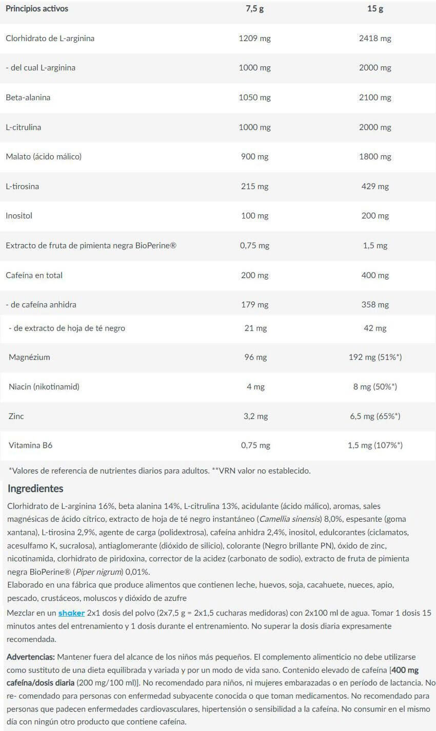 Pre-entrenamiento - Sangre Negra Caf + (300 G) - Uvas Azules 3/4