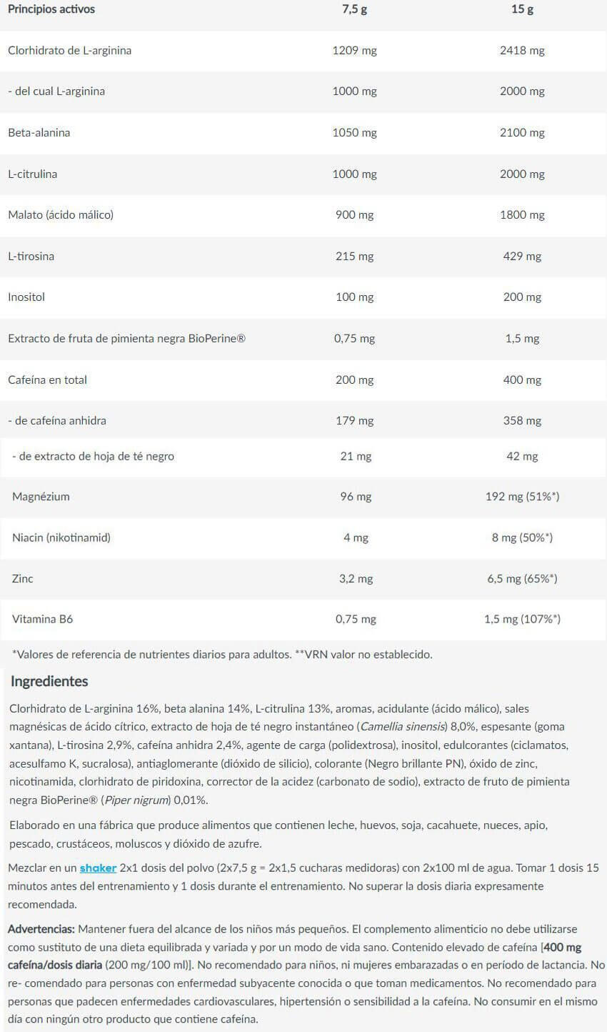 Pre-workout - Black Blood CAF+ - Myrtille 300g 4/5