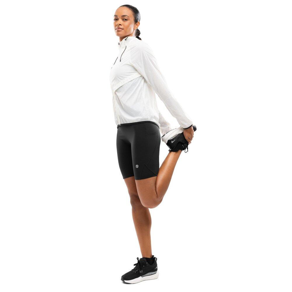 Pantaloncini aderenti da corsa da donna Fitness Thames Black Nero 3/7