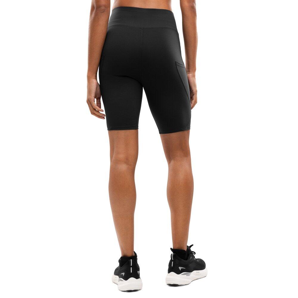 Pantaloncini aderenti da corsa da donna Fitness Thames Black Nero 2/7