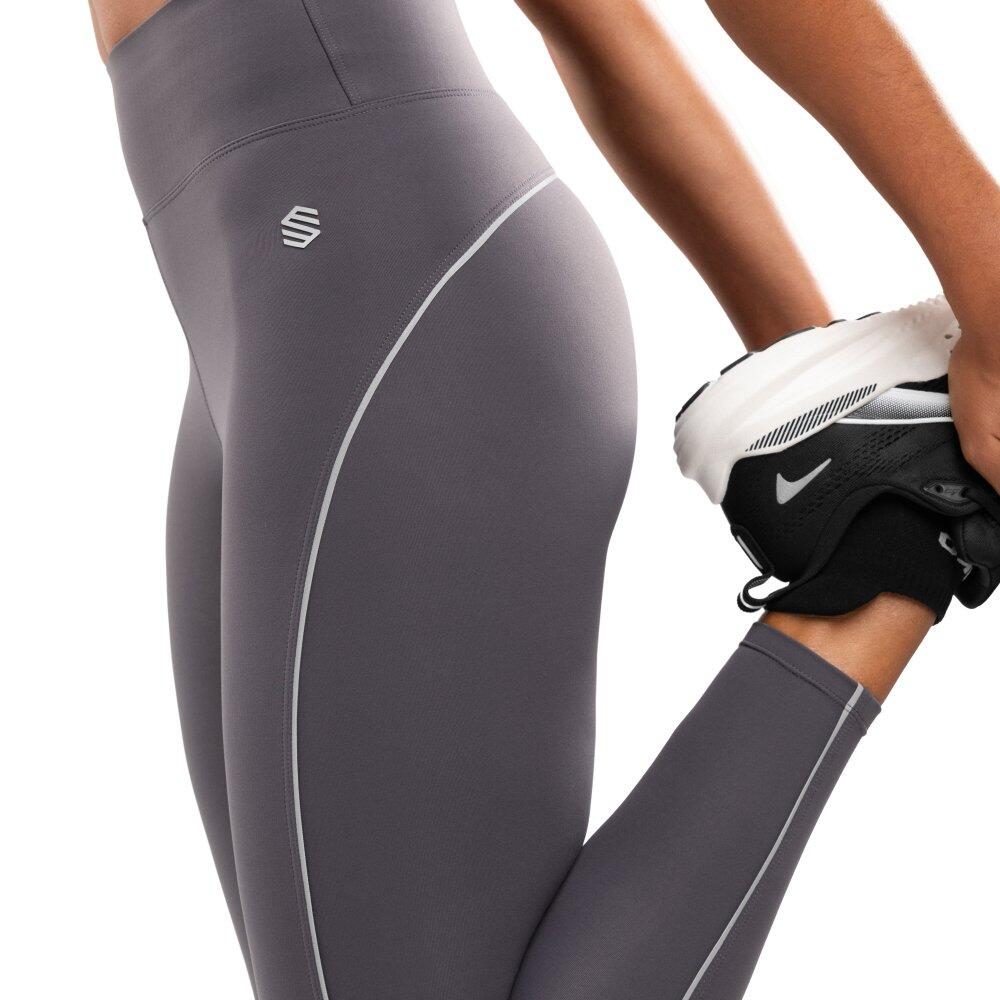 Mallas reflectantes largas running mujer fitness Lume Dark Gray Gris 4/7