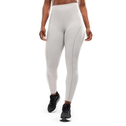 Damskie długie legginsy do biegania Fitness Siroko Lume Light Gray