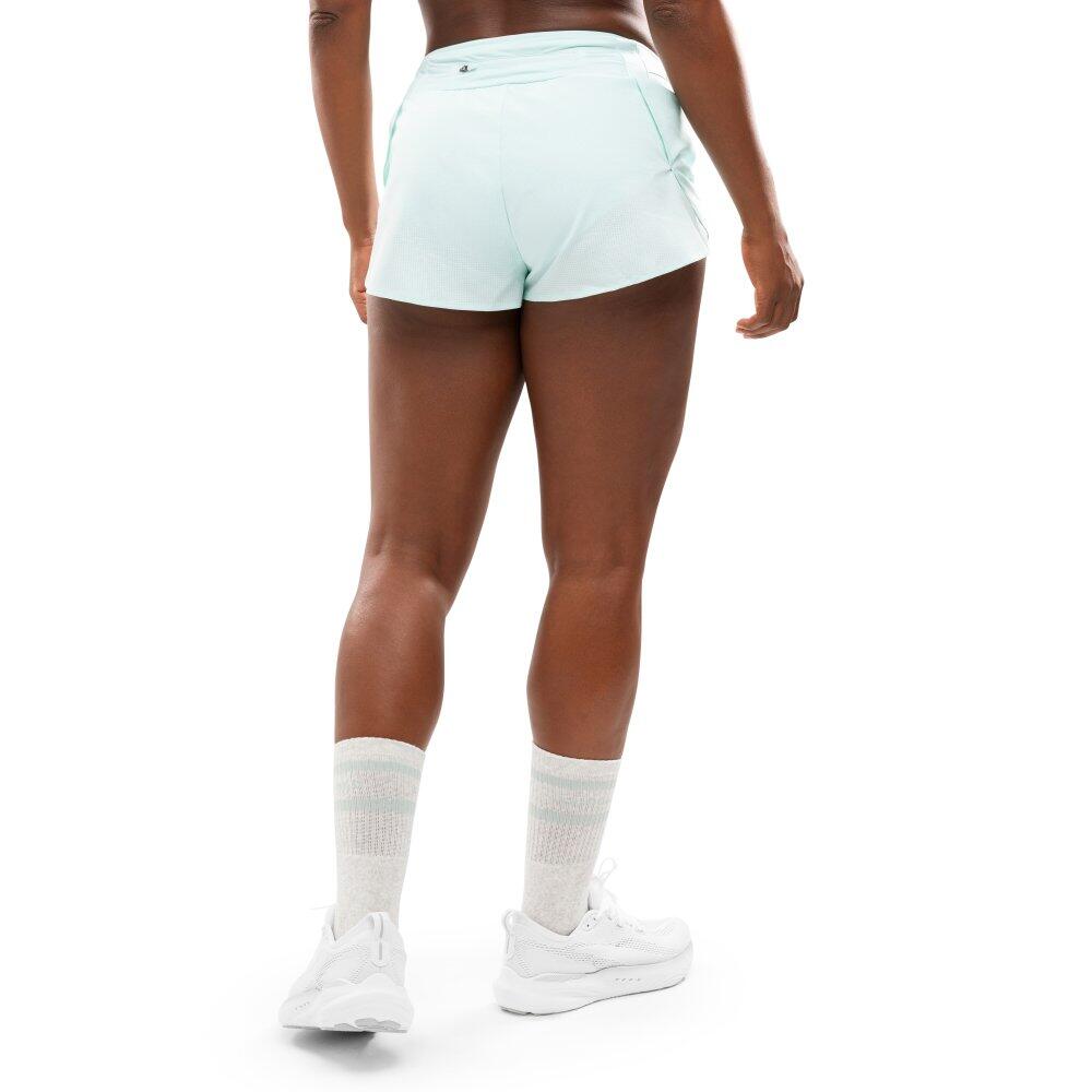 Pantaloncini da corsa 2 in 1 da donna Fitness Alloy Mint Verde 2/6