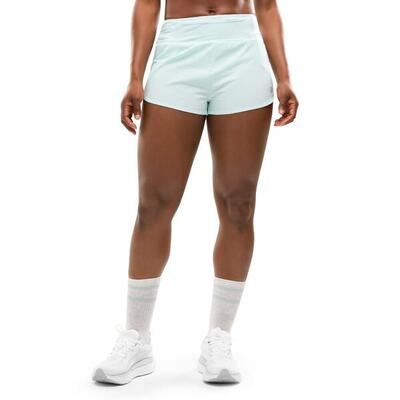 Dames fitness 2-in-1 hardloopshort alloy mint groen