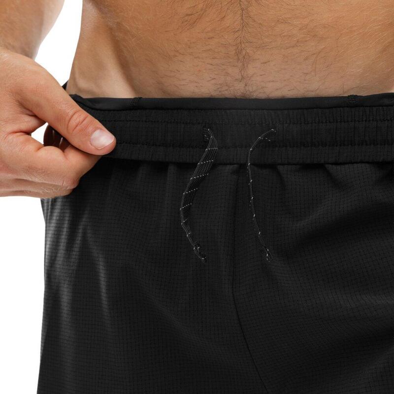 Pantaloni scurți dublu strat pentru alergare pentru bărbați Admix Black Negru