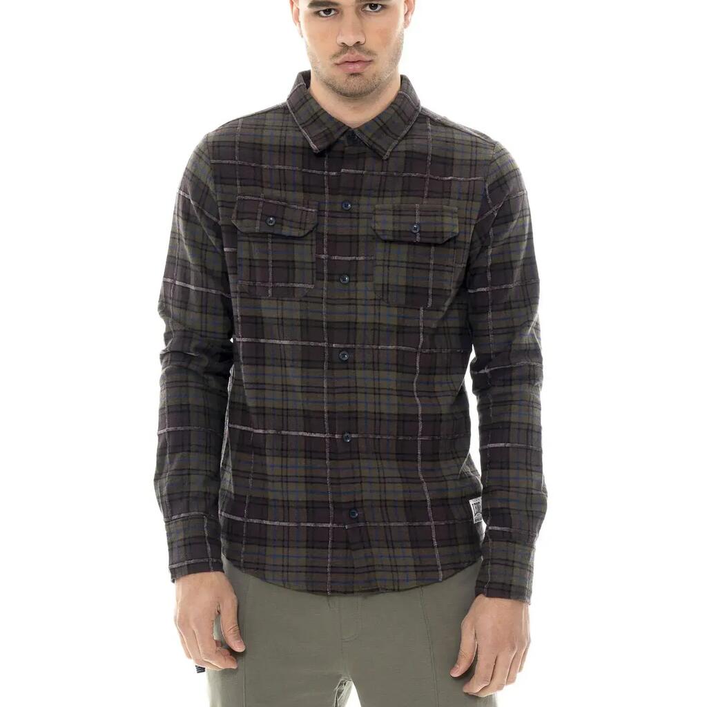 Leone 1947 Vintage Dept. Men's Large Logo Print Flannel Shirt