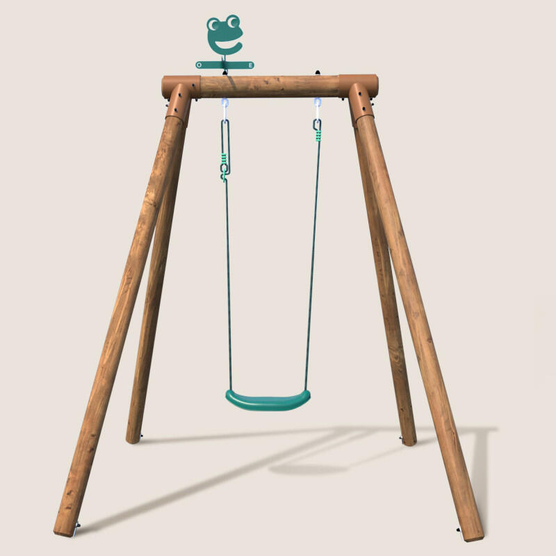 Portique simple une place en bois rond HANNA 2/5