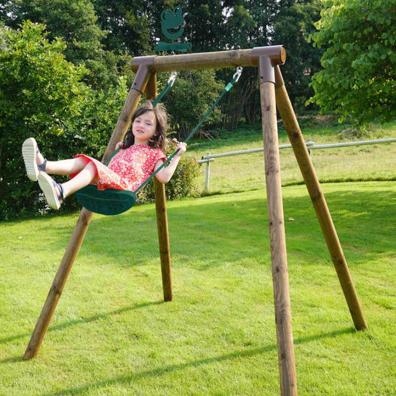 Portique simple une place en bois rond HANNA 3/5