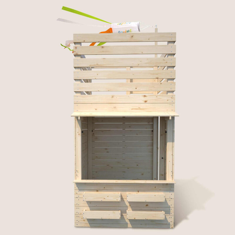 Cabane tour en bois avec comptoir et bac à sable SHOPPING 4/5