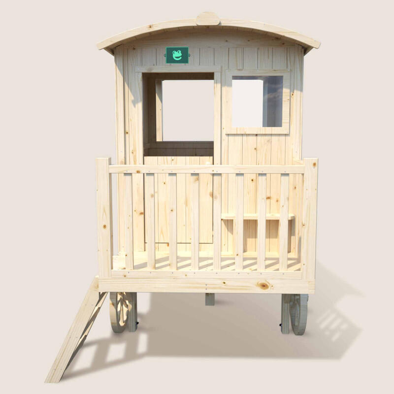 Cabane roulotte en bois sur pilotis pour enfants CARRY 5/5