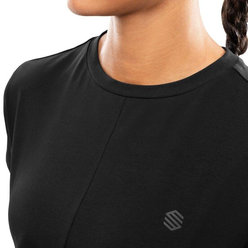Dámské sportovní tričko twist knot Space Black