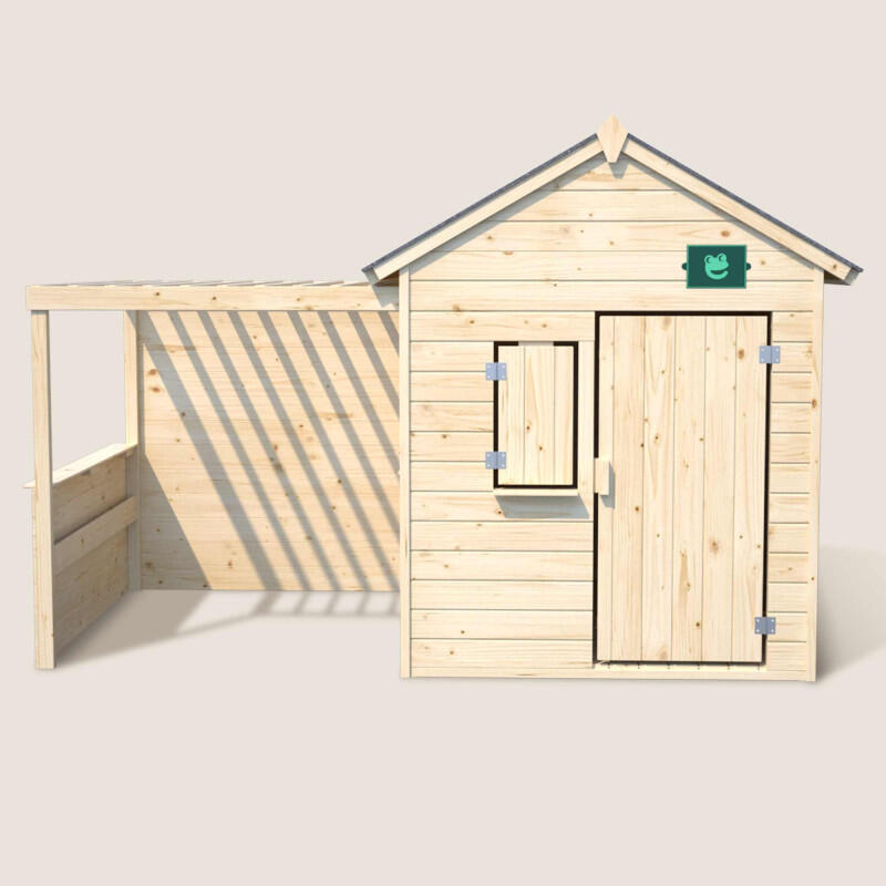 Cabane en bois enfant avec pergola ALPAGA 4/5