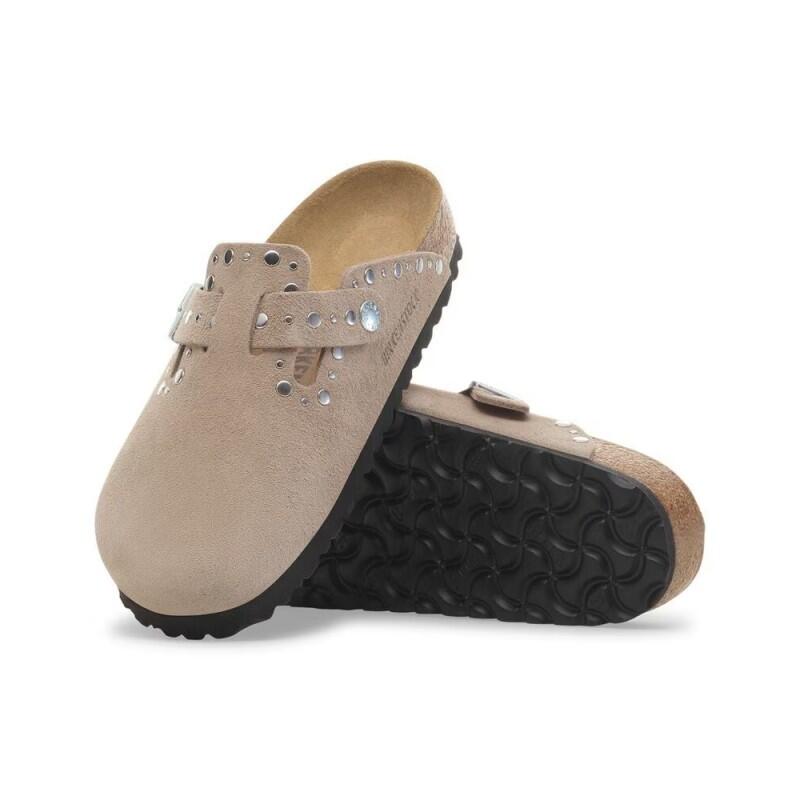 Zuecos Mujer Birkenstock Boston Rivet Marrón 4/4