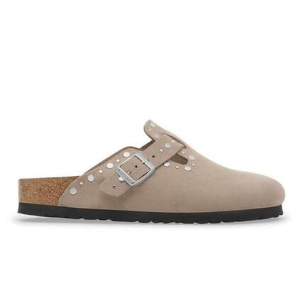 Zuecos Mujer Birkenstock Boston Rivet Marrón