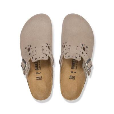 Zuecos Mujer Birkenstock Boston Rivet Marrón