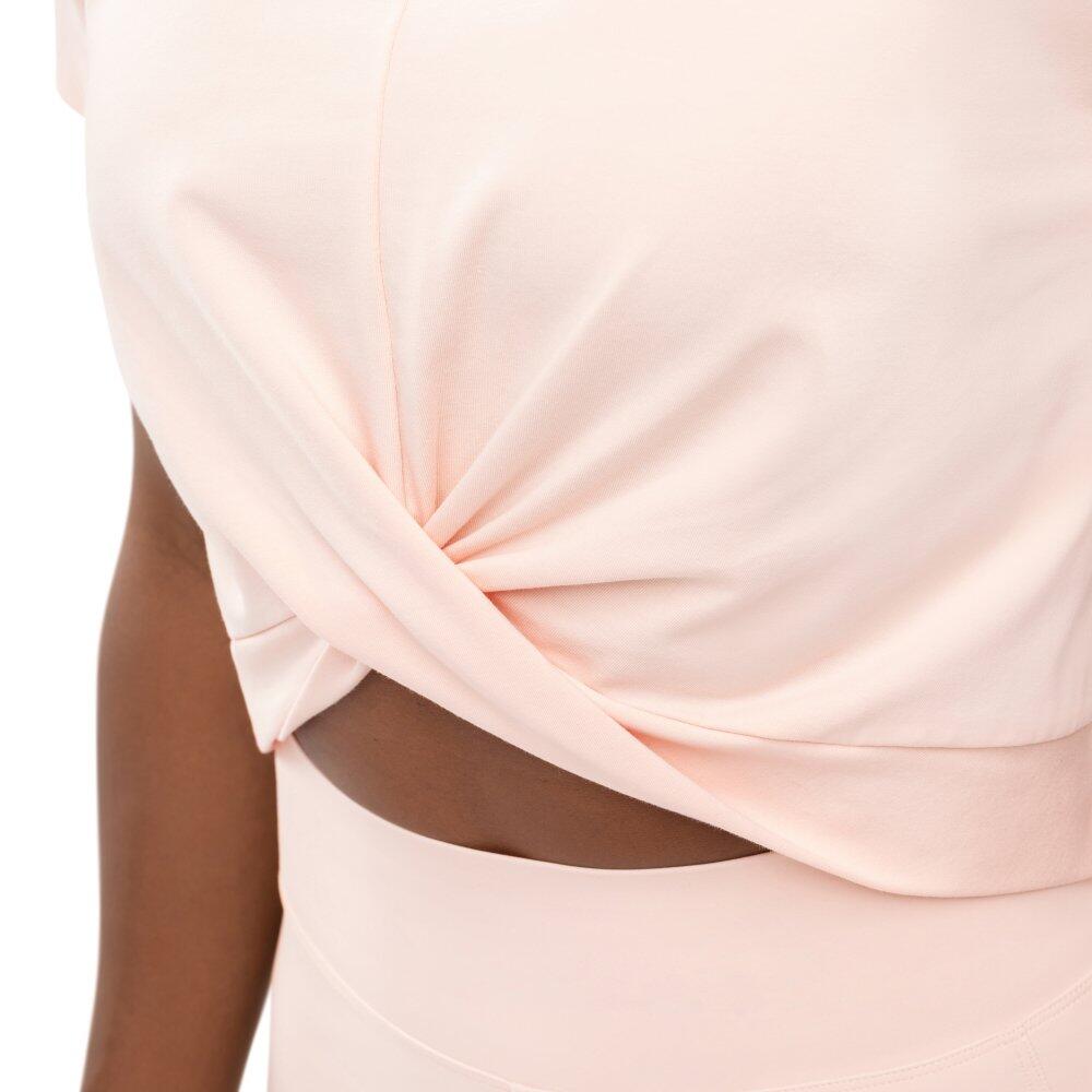 T-shirt sport à nœud torsadé femme Fitness Space Pink Rose 4/7