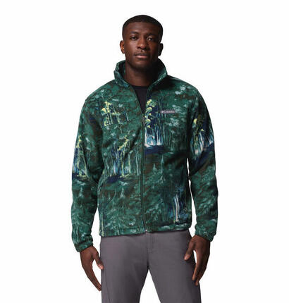 Fleece Pullover Herren - COLUMBIA Steens Mountain™ Printed Jacket - Rain Forest