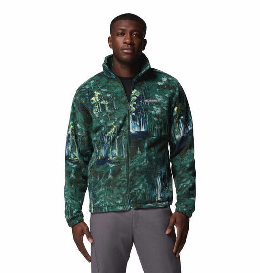 Fleece Pullover Herren - COLUMBIA Steens Mountain™ Printed Jacket - Rain Forest