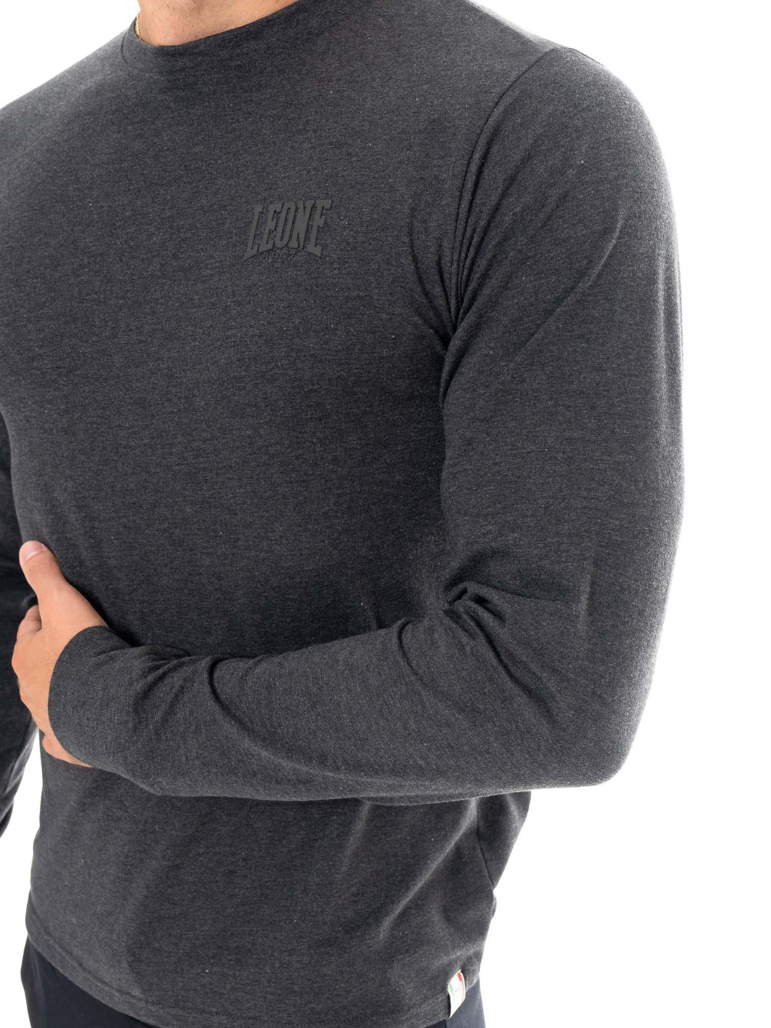 T-shirt en coton stretch à manches longues avec grand logo « Basic » pour hommes 3/7