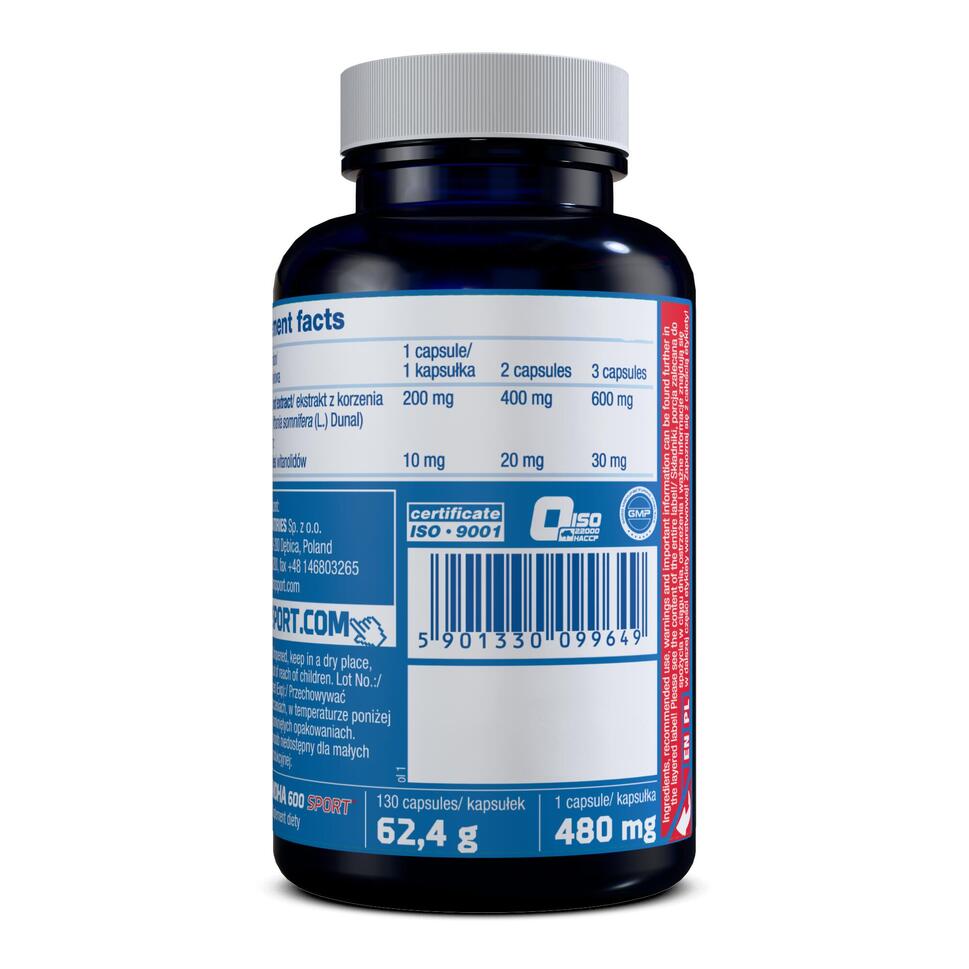 Ashwagandha Olimp Ashwagandha 600 Sport - 130 Kapsułek