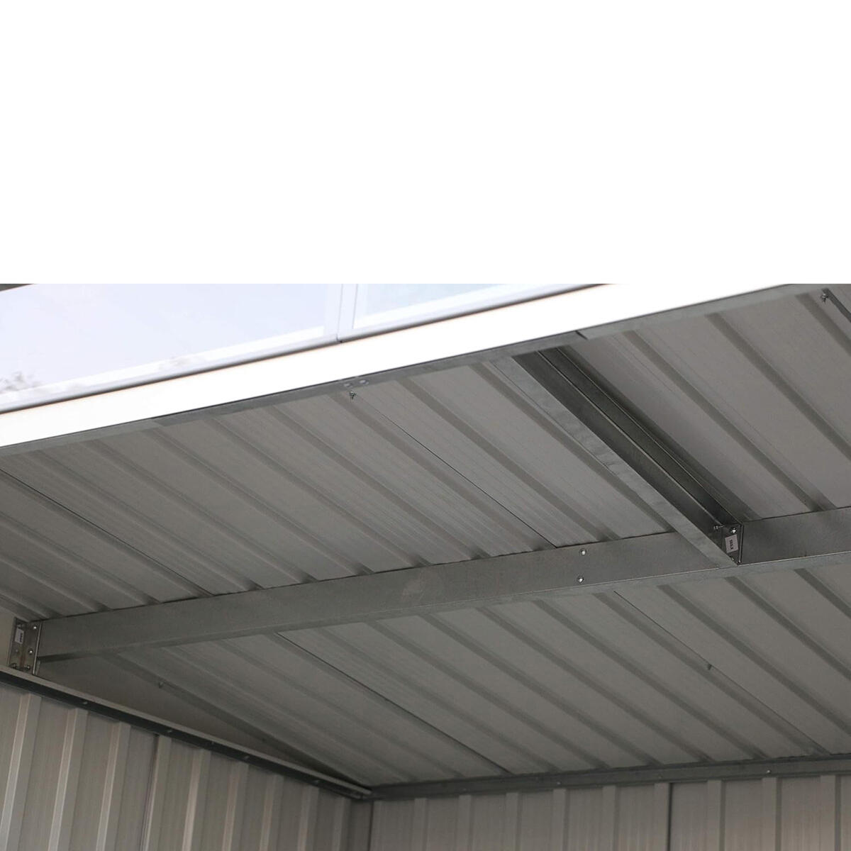 Caseta jardín Top Shed Pentroof 8×6 metal gris antracita 6/7