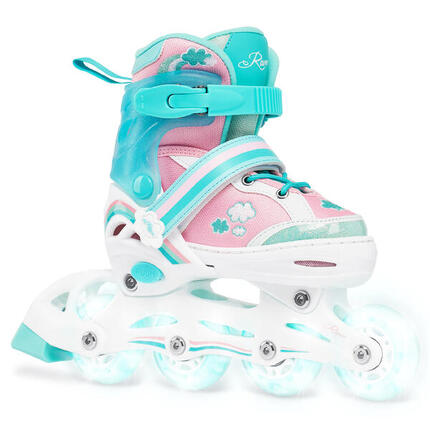 Patines Luminosos LED Ajustables Ruedas Zoya Blanco/Menta