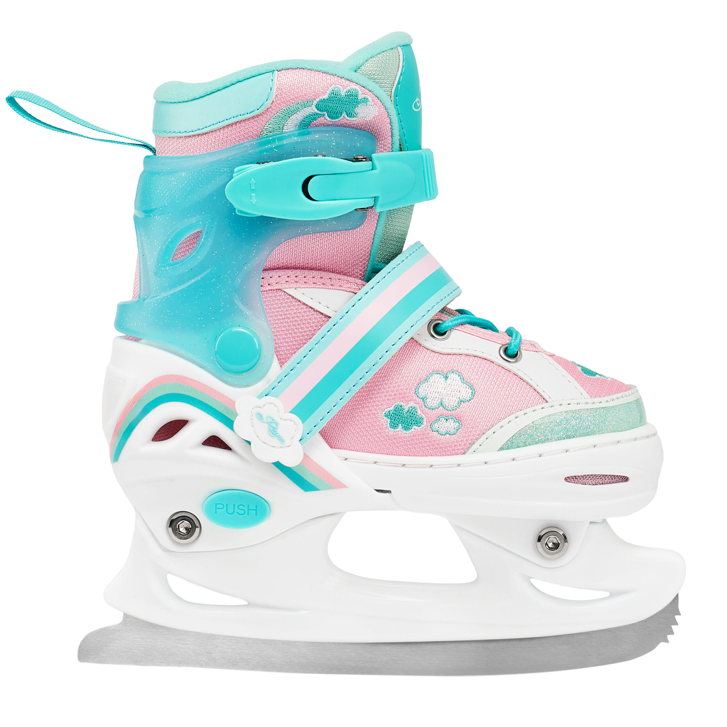 Patines Ajustables 2en1 Ruedas Luminosas LED Zoya Blanco/Menta 4/4