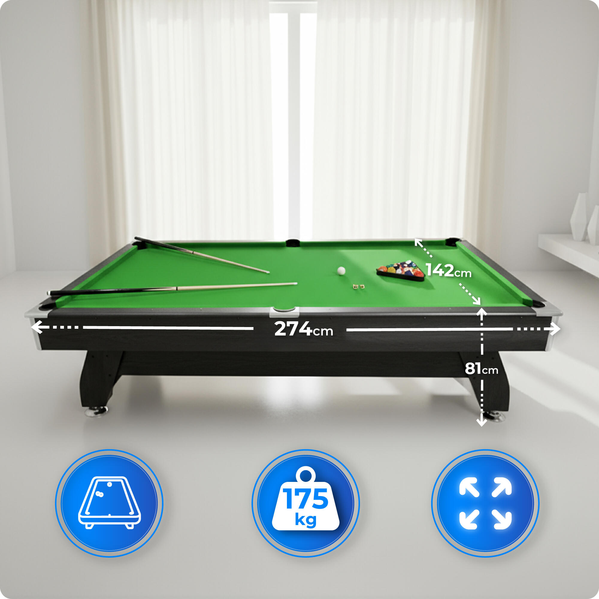 Tavolo da biliardo Thunder 9FT 2/7