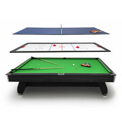 Table de billard avec air hockey/ping-pong 7FT - THUNDER BOLD-BROWN
