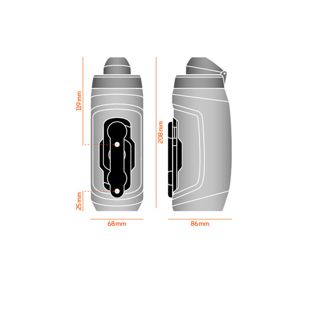 Bottiglia 590 Antibatterica + Base per bicicletta - grigio/turchese 7/7