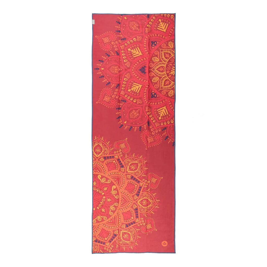 Mandala GRIP червена йога кърпа 183 x 61 см