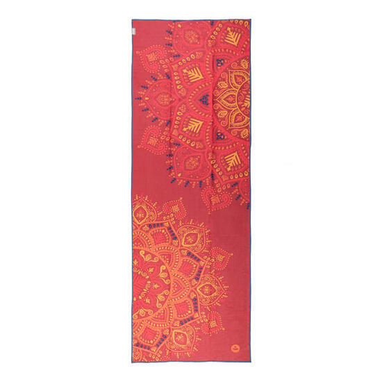 Asciugamano da yoga GRIP Mandala rosso 183 x 61 cm