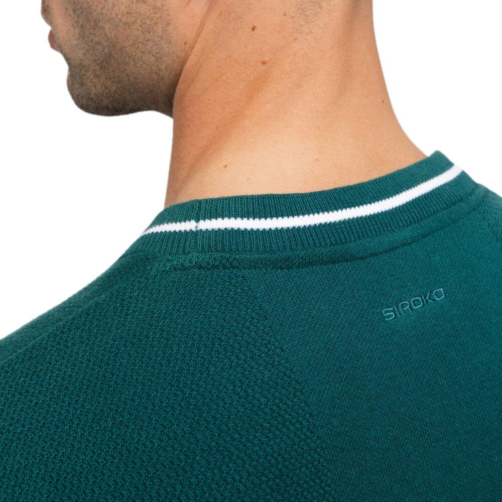 Chaleco punto golf cuello de pico hombre Carnoustie Teal Verde 4/7