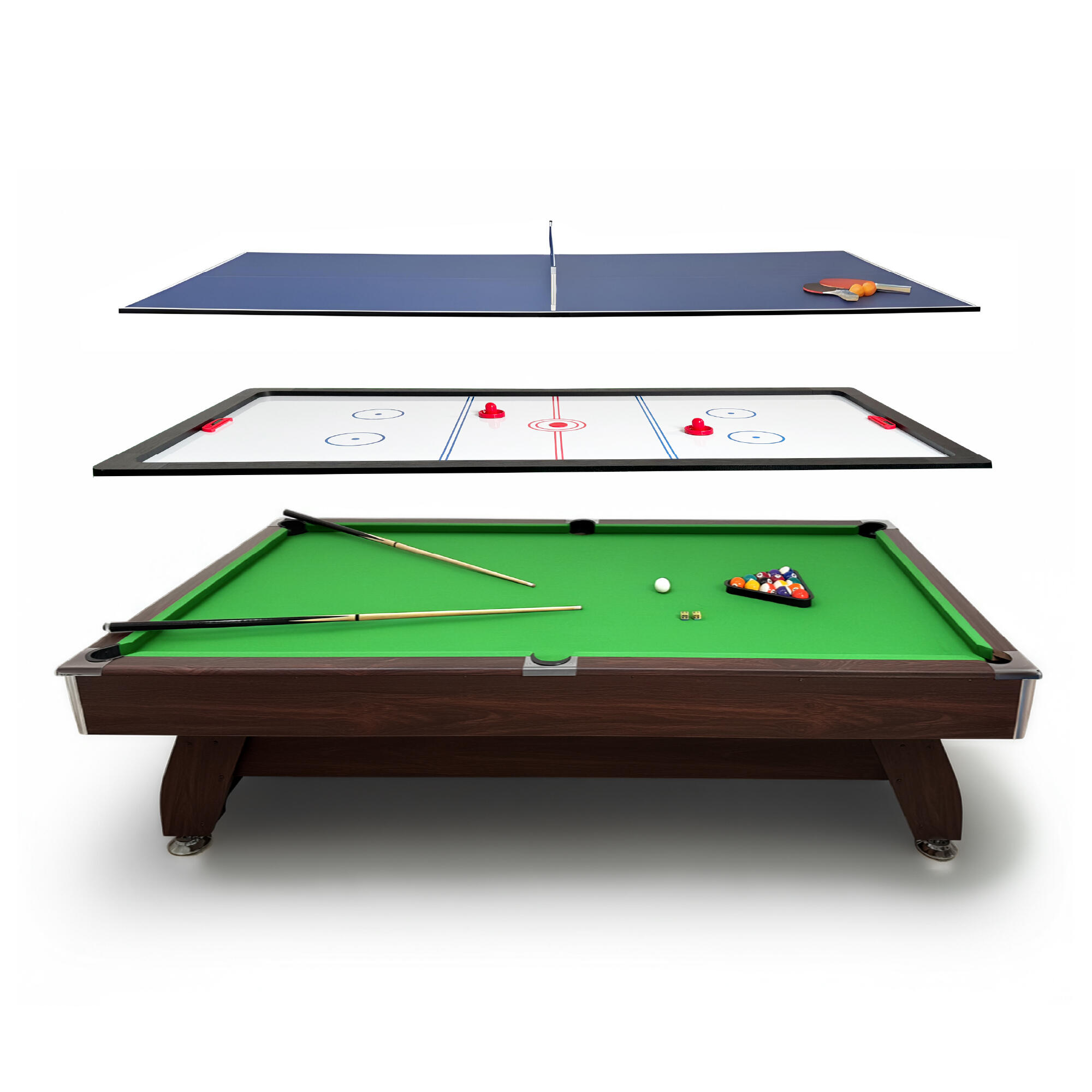 Masa biliard 8ft Thunder air hockey tenis de masa accesorii rezistenta