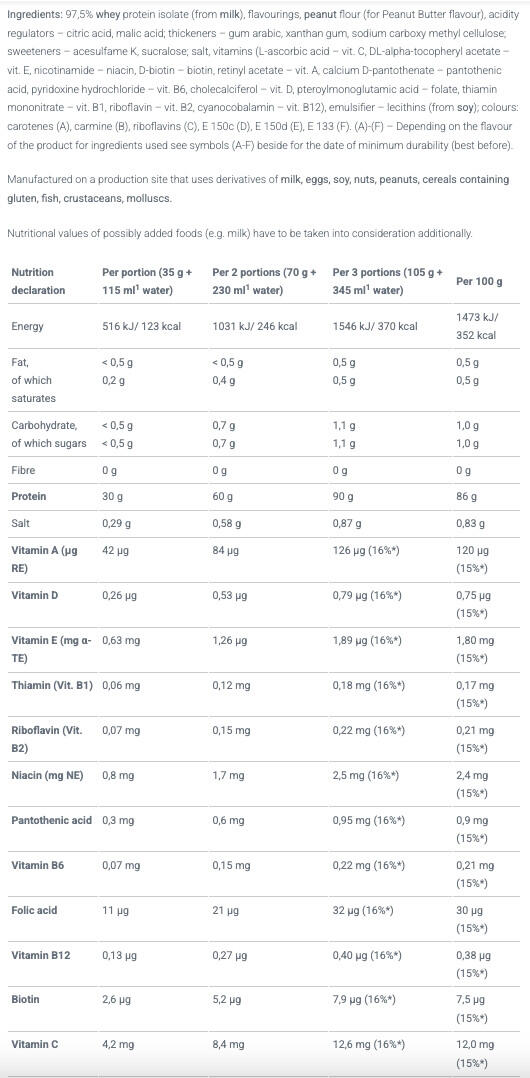 Whey isolate - Pure Whey Isolate 95 - Vanille 600g 3/3