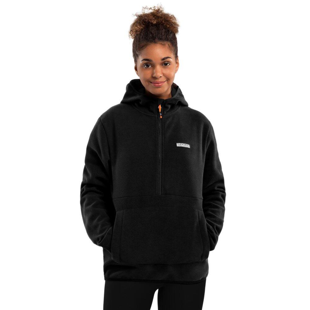 Women Winter sports 's hooded fleece sweatshirt Avoriaz-W Black