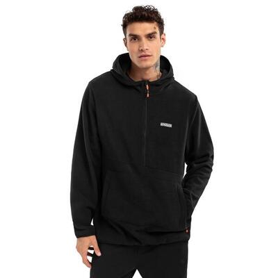 Heren wintersport fleece hoodie avoriaz zwart