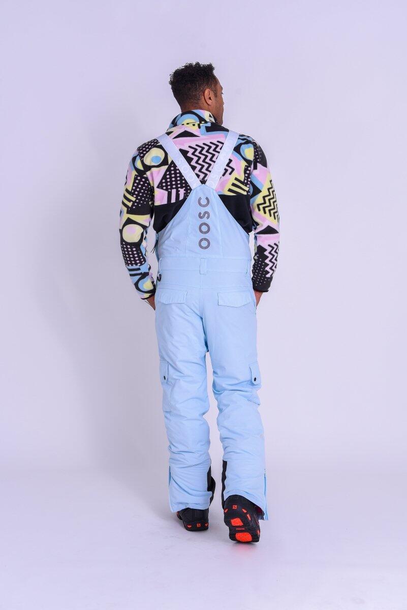Pantalon à bretelles Yeh Man bleu glacier 2/7