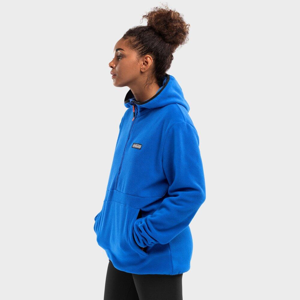 Women Winter sports 's hooded fleece sweatshirt Montreux-W Blue 3/7