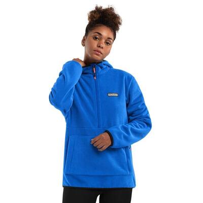 Dames wintersport fleece hoodie montreux-w blauw