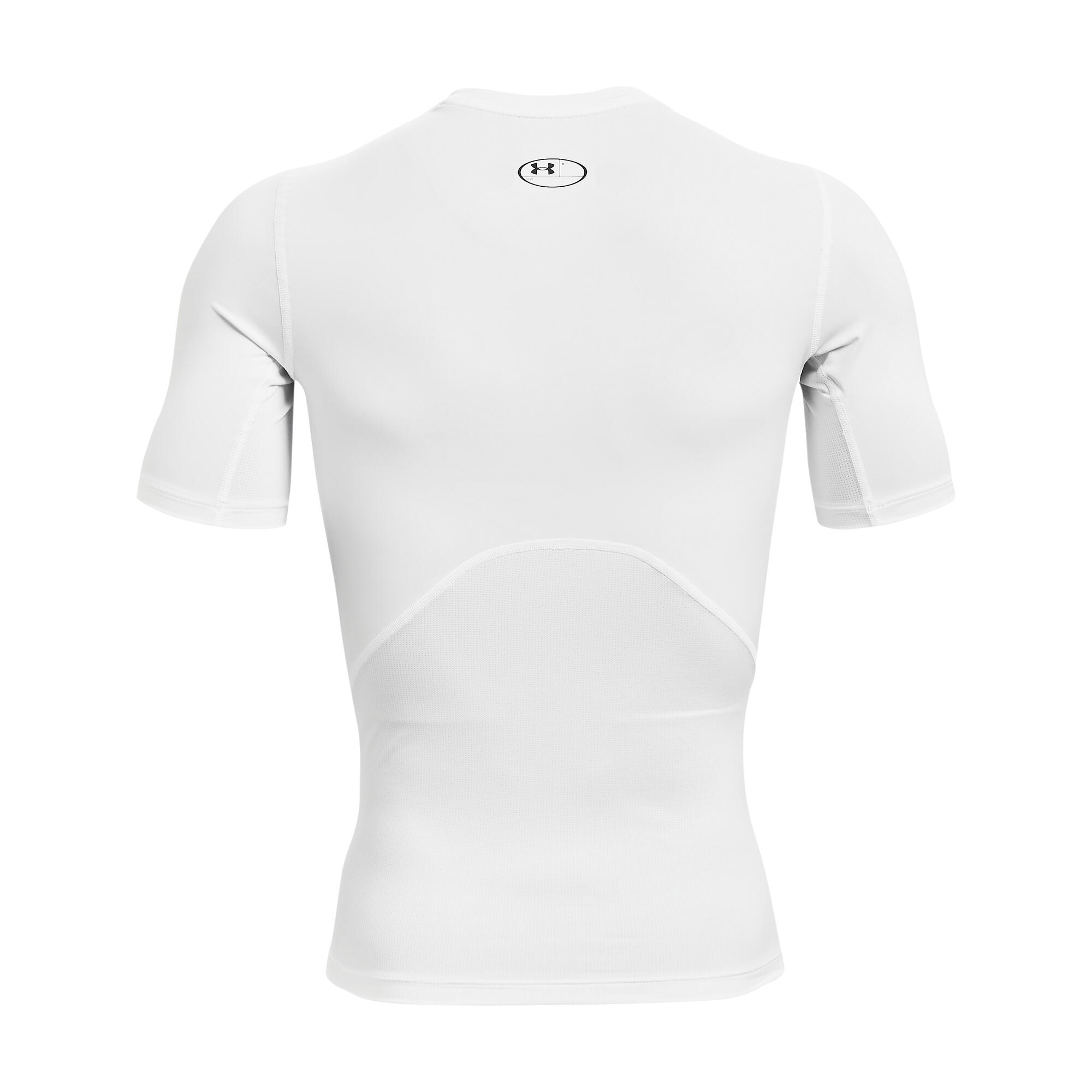 T-shirt de compression à manche courte Under Armour HeatGear Blanc pour homme 7/7