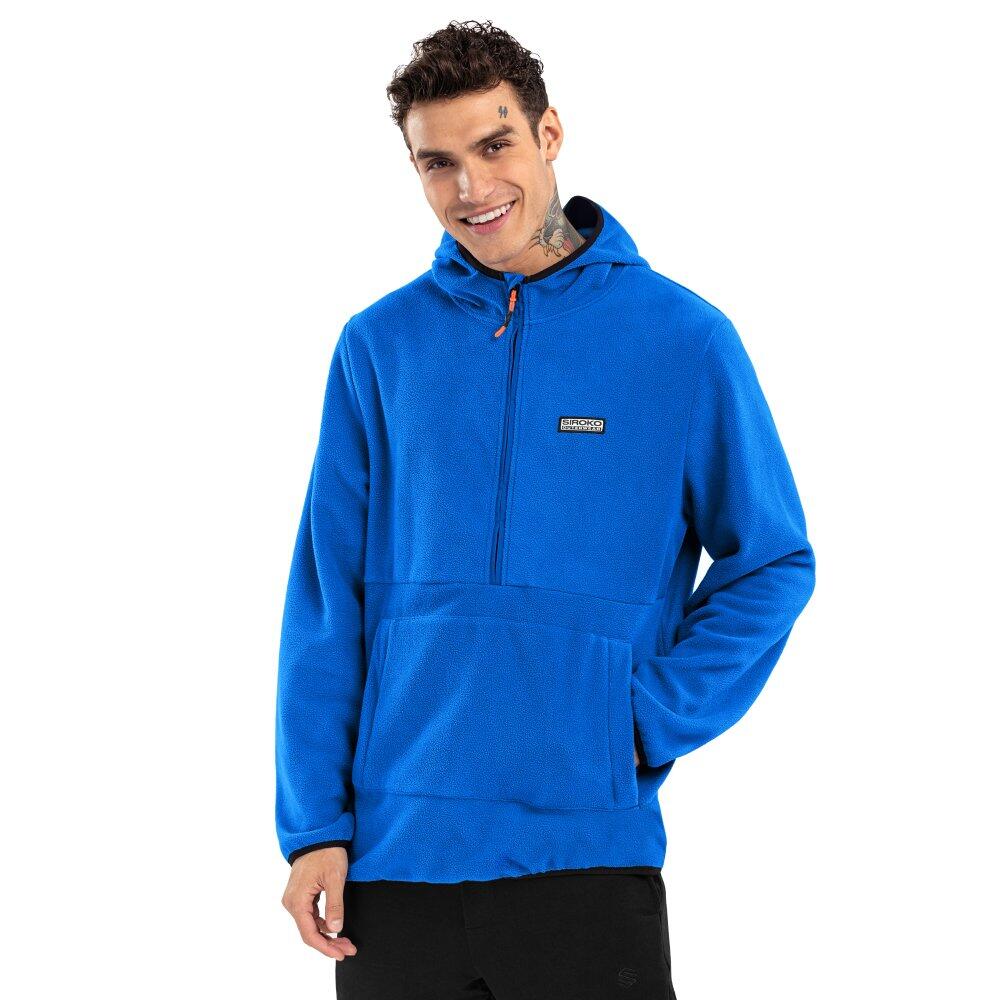 Siroko - Sweat À Capuche Polaire Homme Sports D'Hiver Montreux Bleu - Polaire - Bleu - 48 Xl - Decathlon