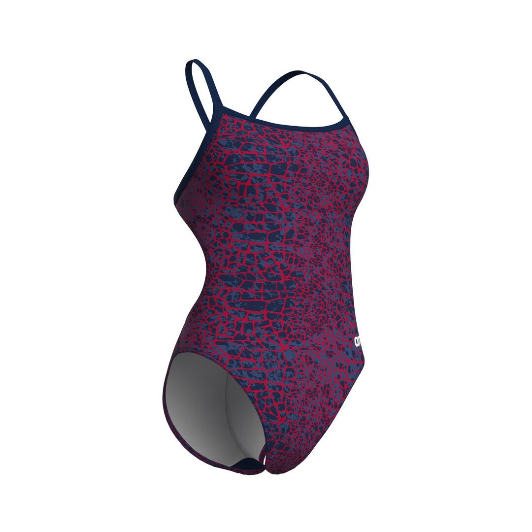 Arena Snakeskin Challenge Rücken-Badeanzug für Damen, violett/rosa 7/7