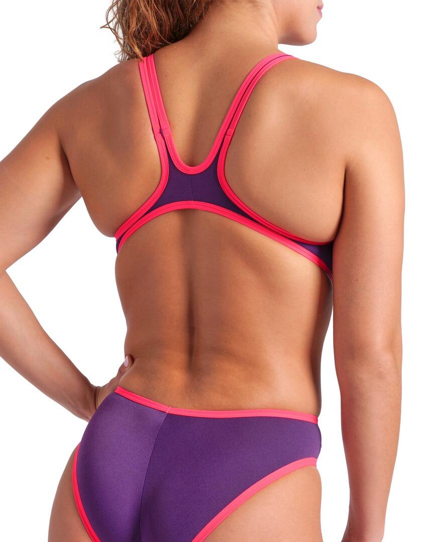 Maillot de bain Arena One Big Logo Violet/Corail Femme 7/7